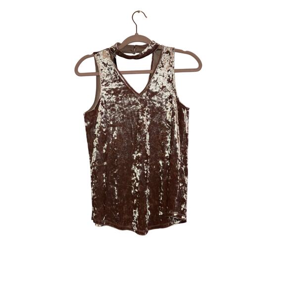 By&By pink crushed velvet tank top size small - Picture 1 of 7